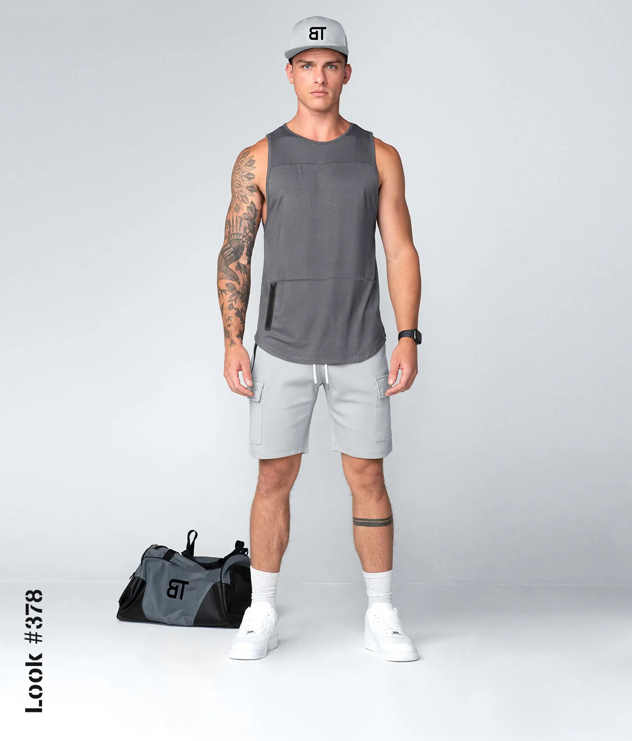 1550 . Viscose Regular-Fit Tank Top - Grey