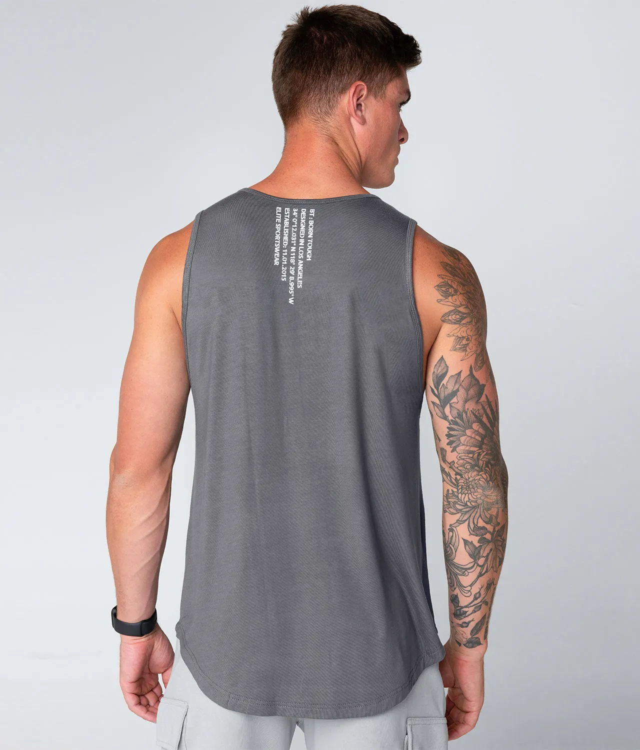 1550 . Viscose Regular-Fit Tank Top - Grey