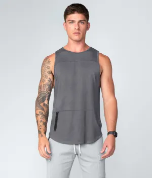 1550 . Viscose Regular-Fit Tank Top - Grey