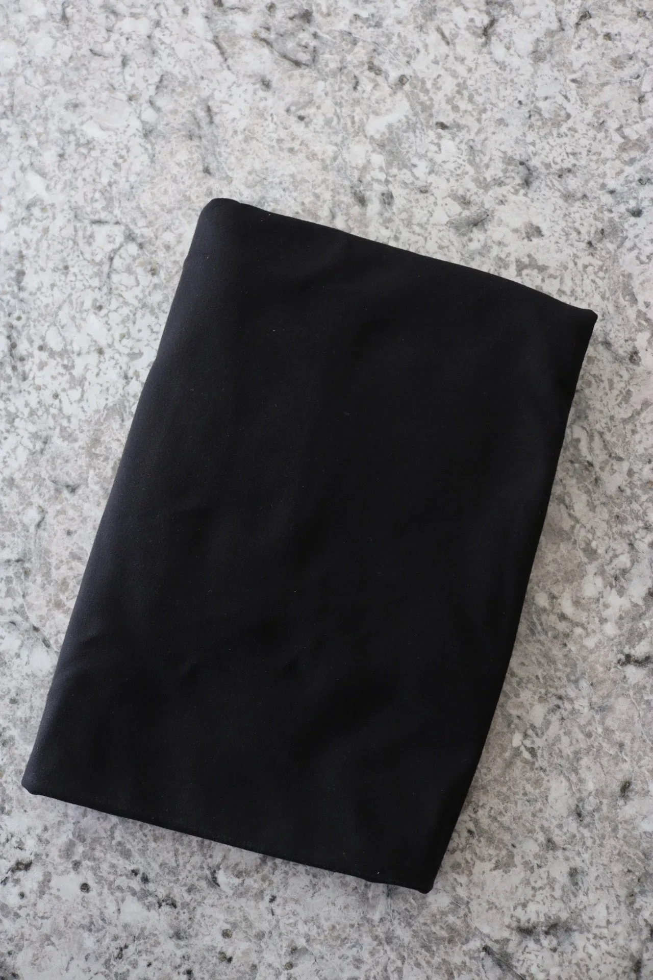 1YD 19IN REMNANT; Black Athletic Brushed Poly 265GSM