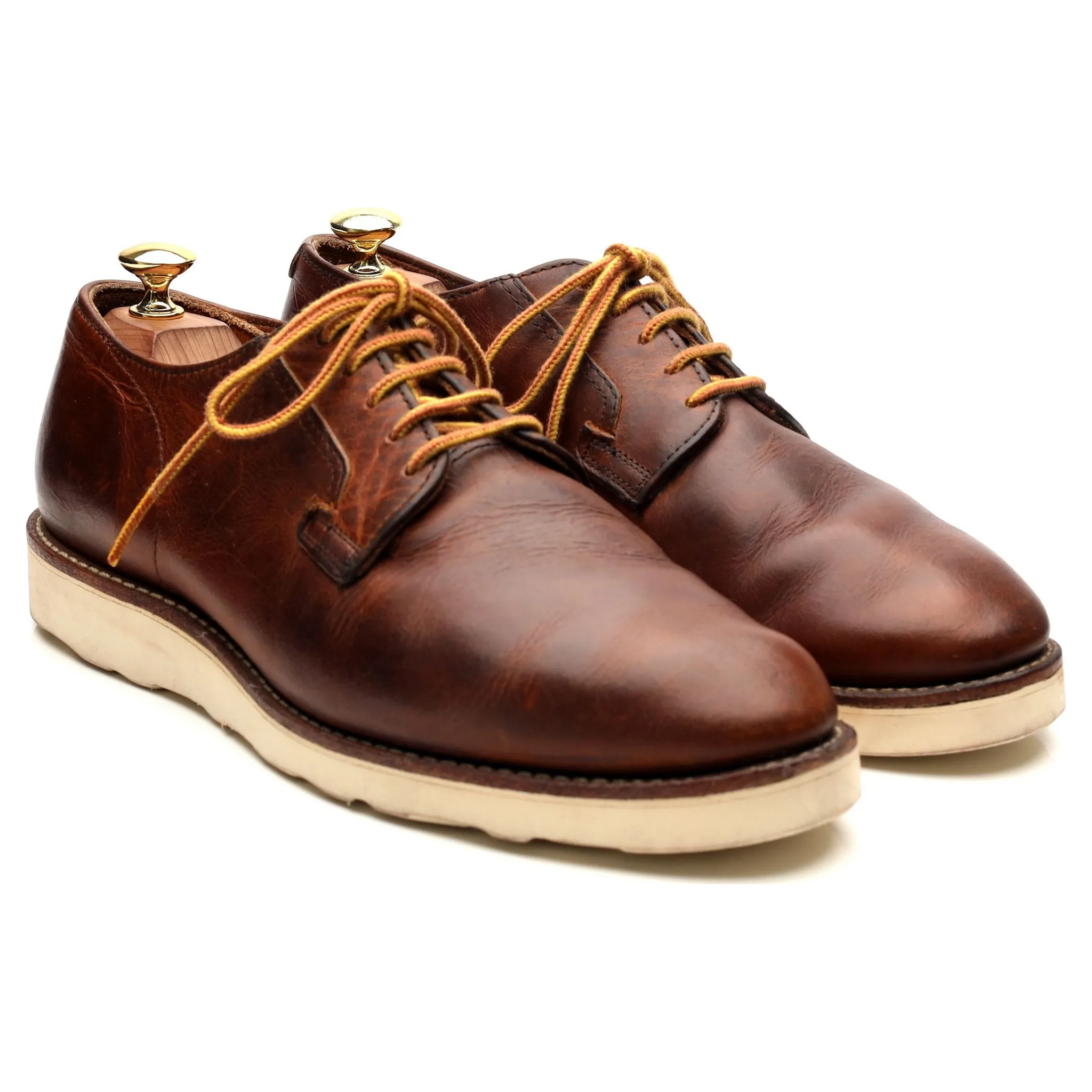 '3118 Postman Oxford' Brown Leather Derby Shoes UK 8 US 9