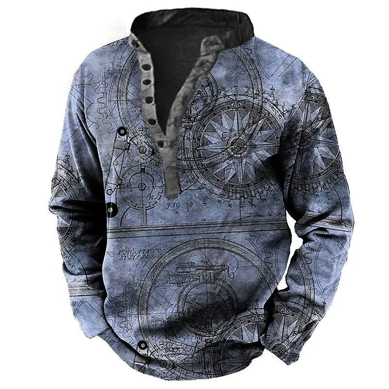 3D Vertigo Print Men's Hooded Sweatshirt for Everyday Wear and Outdoor Activities