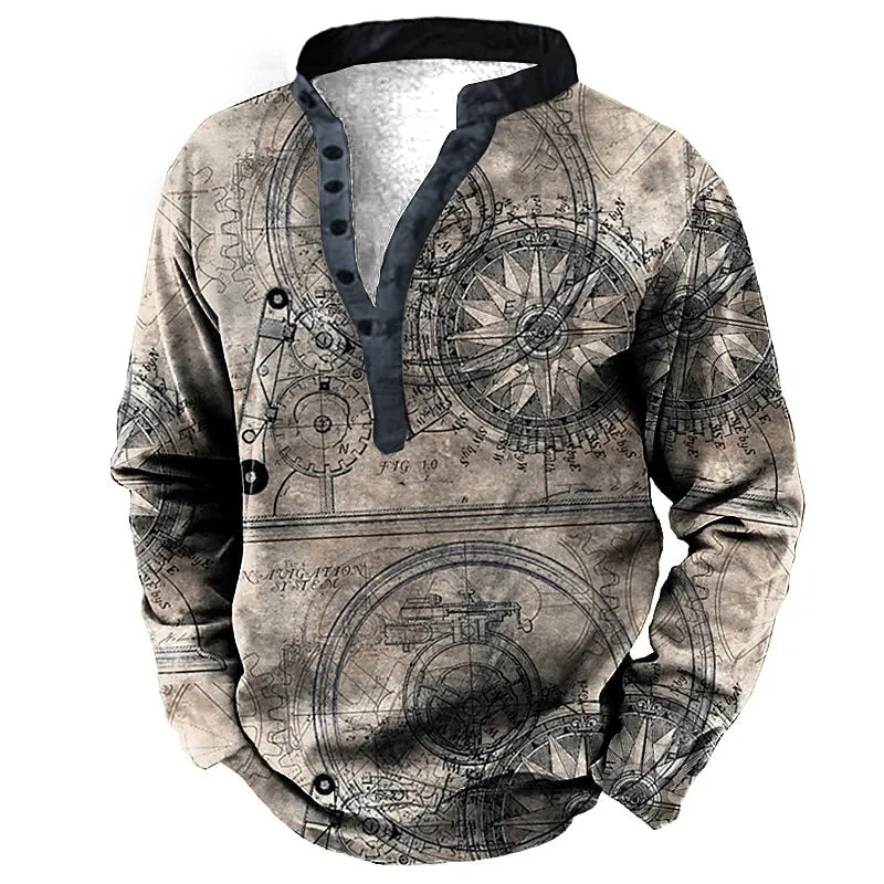 3D Vertigo Print Men's Hooded Sweatshirt for Everyday Wear and Outdoor Activities