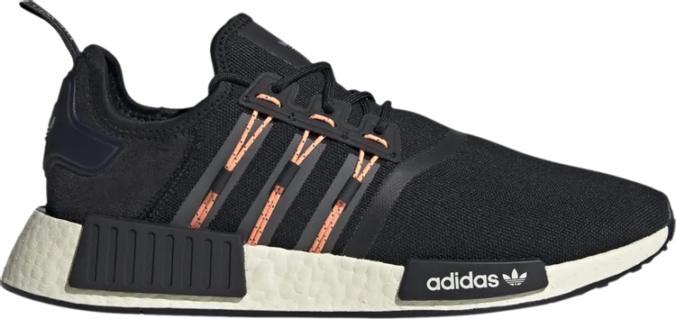 Adidas NMD_R1 'Black Beam Orange' sneakers, black