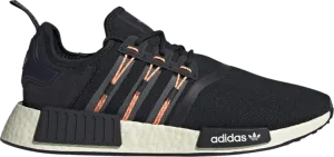 Adidas NMD_R1 'Black Beam Orange' sneakers, black