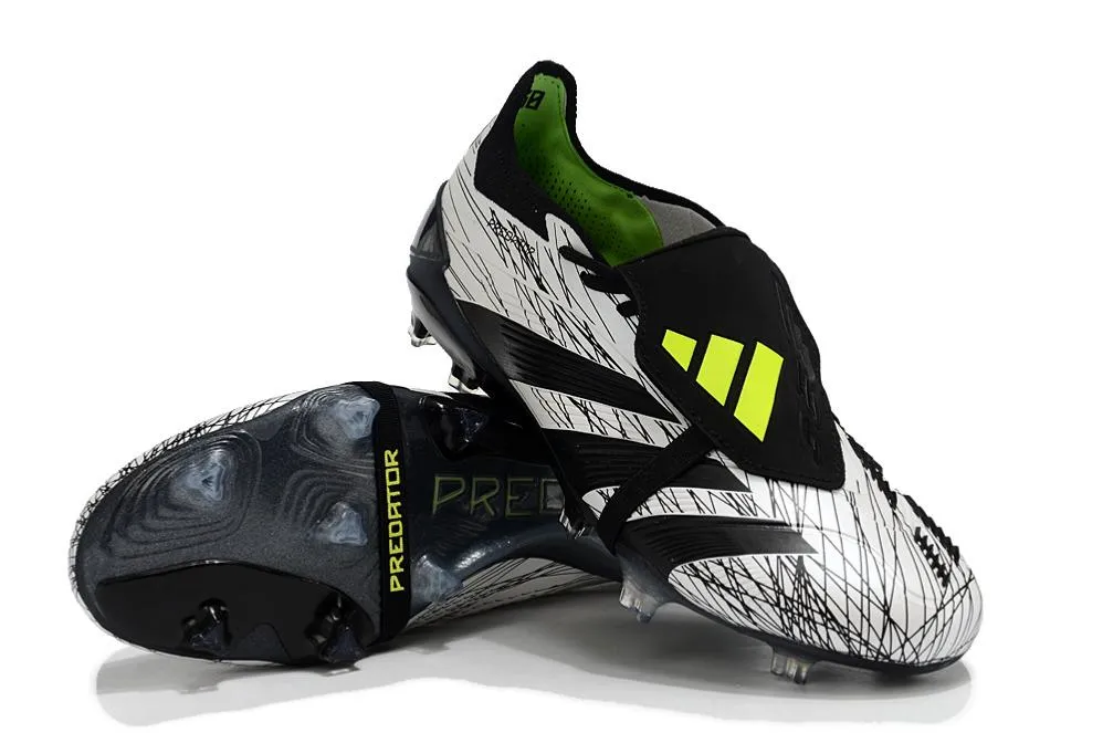 Adidas Predator Elite Shoes - Gray | Green | Black - FREE SHIPPING WORLDWIDE