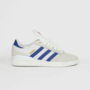 Adidas Skateboarding - Busenitz Shoes - Crystal White / Semi Lucid Blue / Gold Metallic