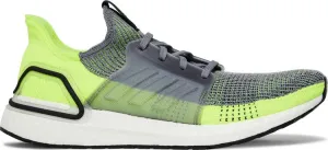 Adidas UltraBoost 19 'Grey Yellow' sneakers, gray