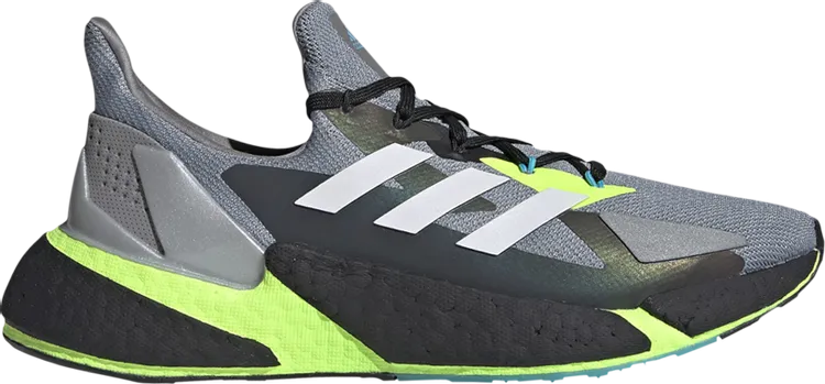 Adidas X9000L4 'Grey Volt' sneakers, gray