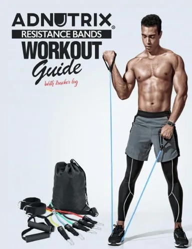 Adnutrix Resistance Bands workout Guide With Workout log