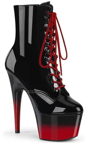 ADORE-1020BR-H Black & Red Patent Ombre Boots