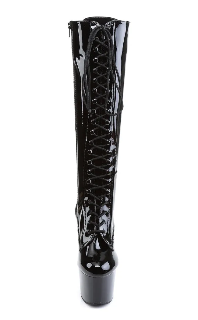 ADORE-2023 Black Patent Knee Boots