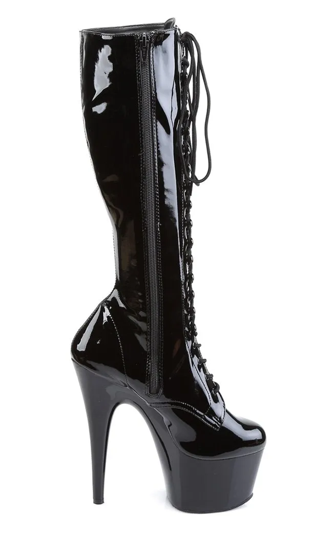 ADORE-2023 Black Patent Knee Boots