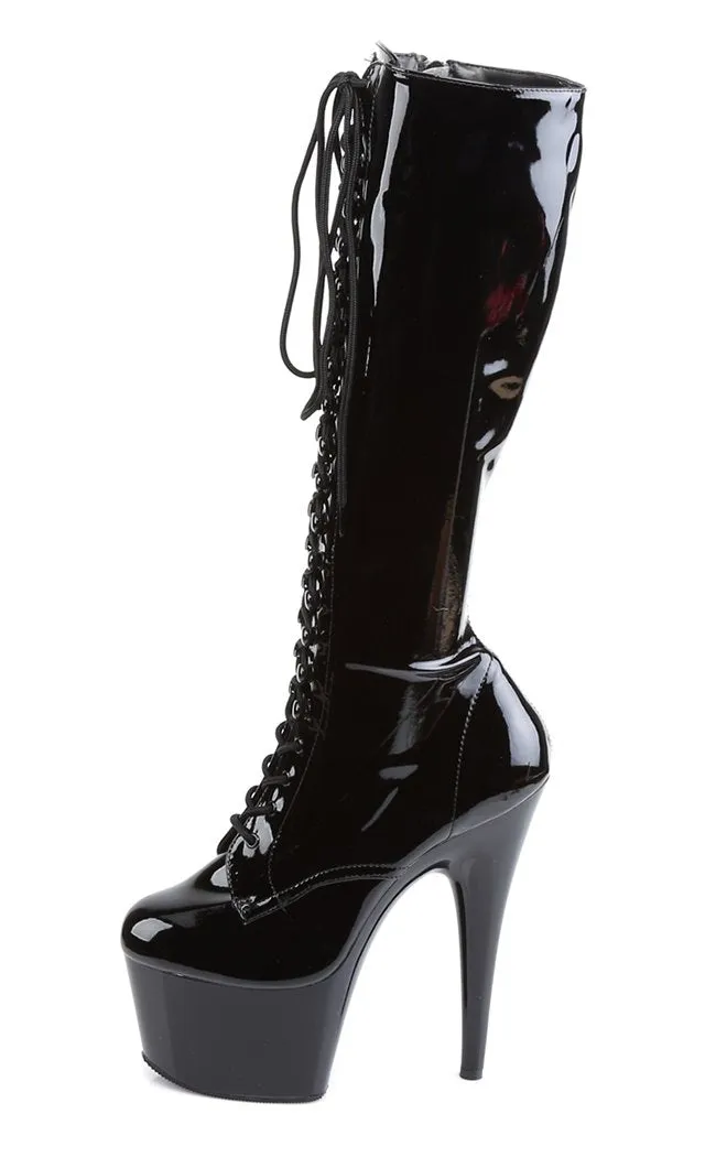 ADORE-2023 Black Patent Knee Boots