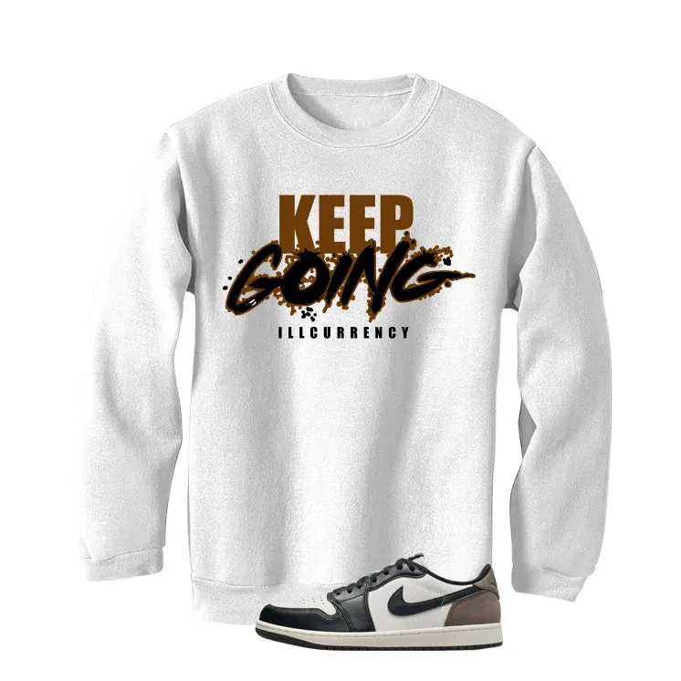 Air Jordan 1 Low OG Mocha White T-Shirt (keep Going)| illcurrency