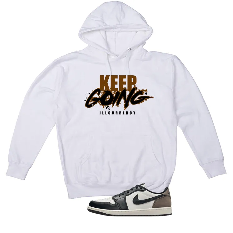 Air Jordan 1 Low OG Mocha White T-Shirt (keep Going)| illcurrency