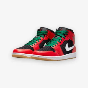 Air Jordan 1 Mid SE Black Fire Red White Malachite DQ8417-006