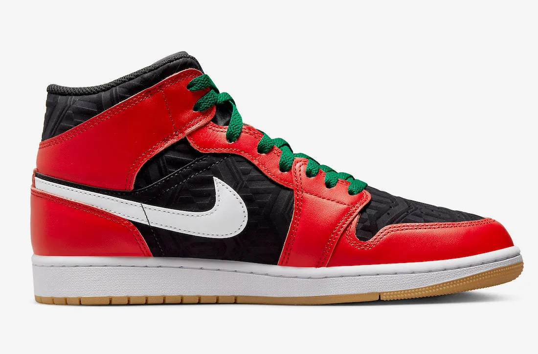 Air Jordan 1 Mid SE Black Fire Red White Malachite DQ8417-006