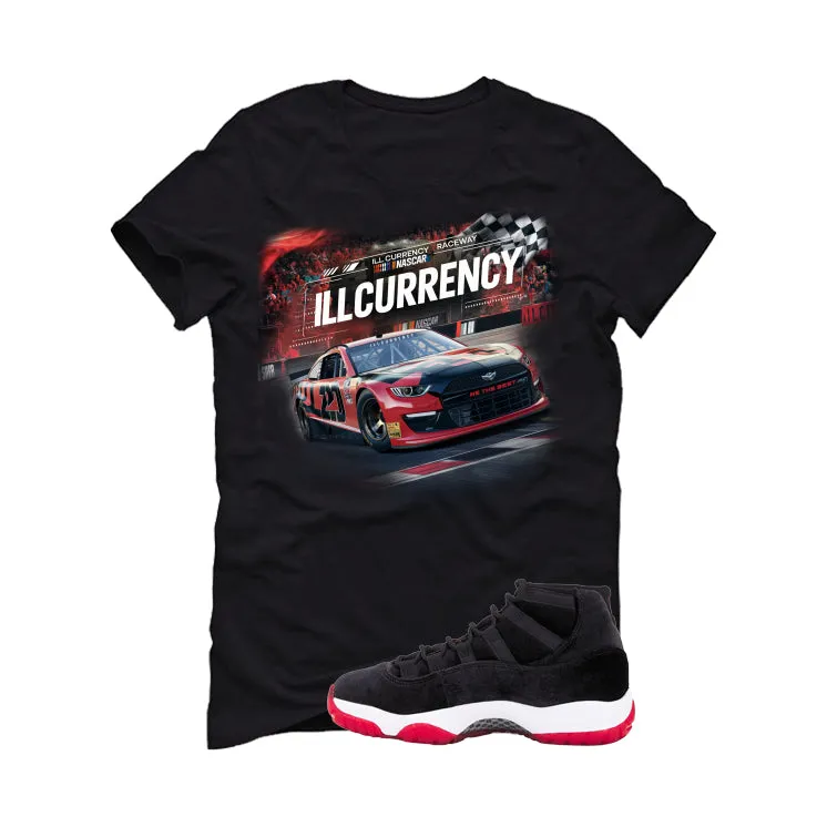 Air Jordan 11 Bred Velvet Black T-Shirt (Raceway)| illcurrency