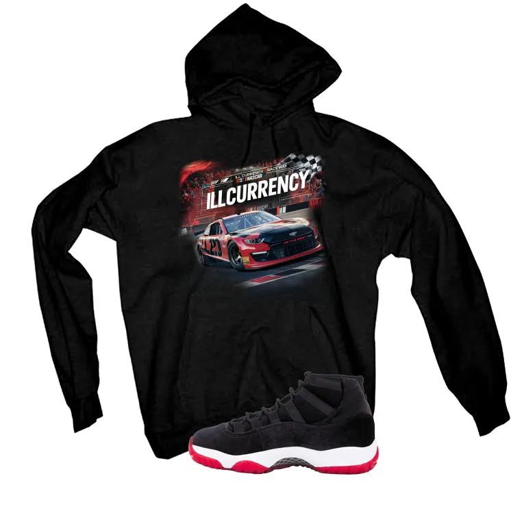 Air Jordan 11 Bred Velvet Black T-Shirt (Raceway)| illcurrency