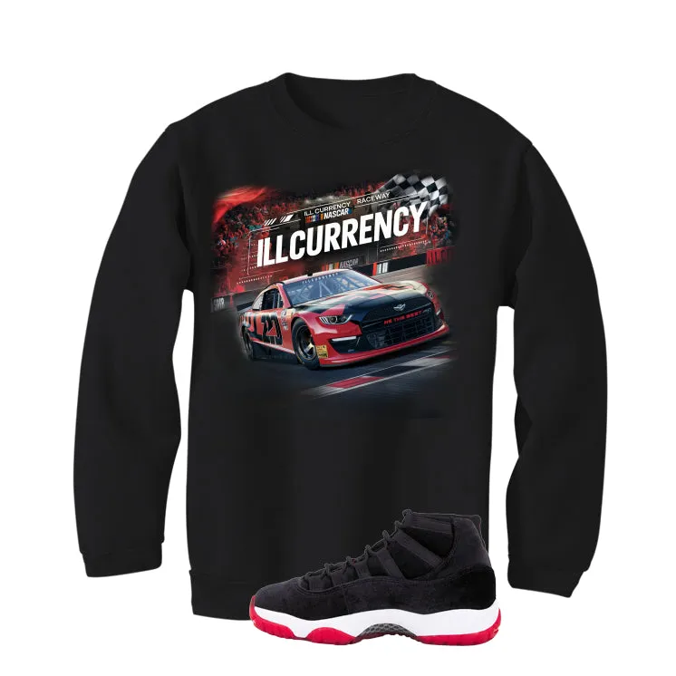 Air Jordan 11 Bred Velvet Black T-Shirt (Raceway)| illcurrency