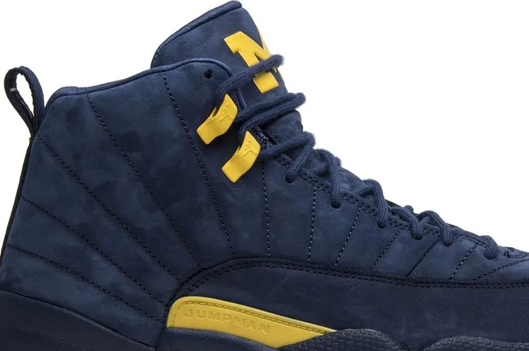 Air Jordan 12 Retro Michigan Sneakers, Blue