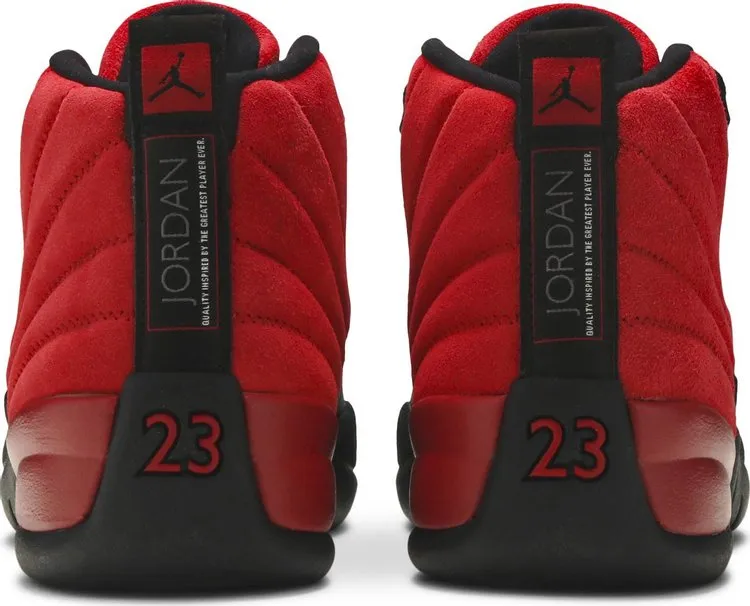 Air Jordan 12 Retro Reverse Flu Game Sneakers, Red