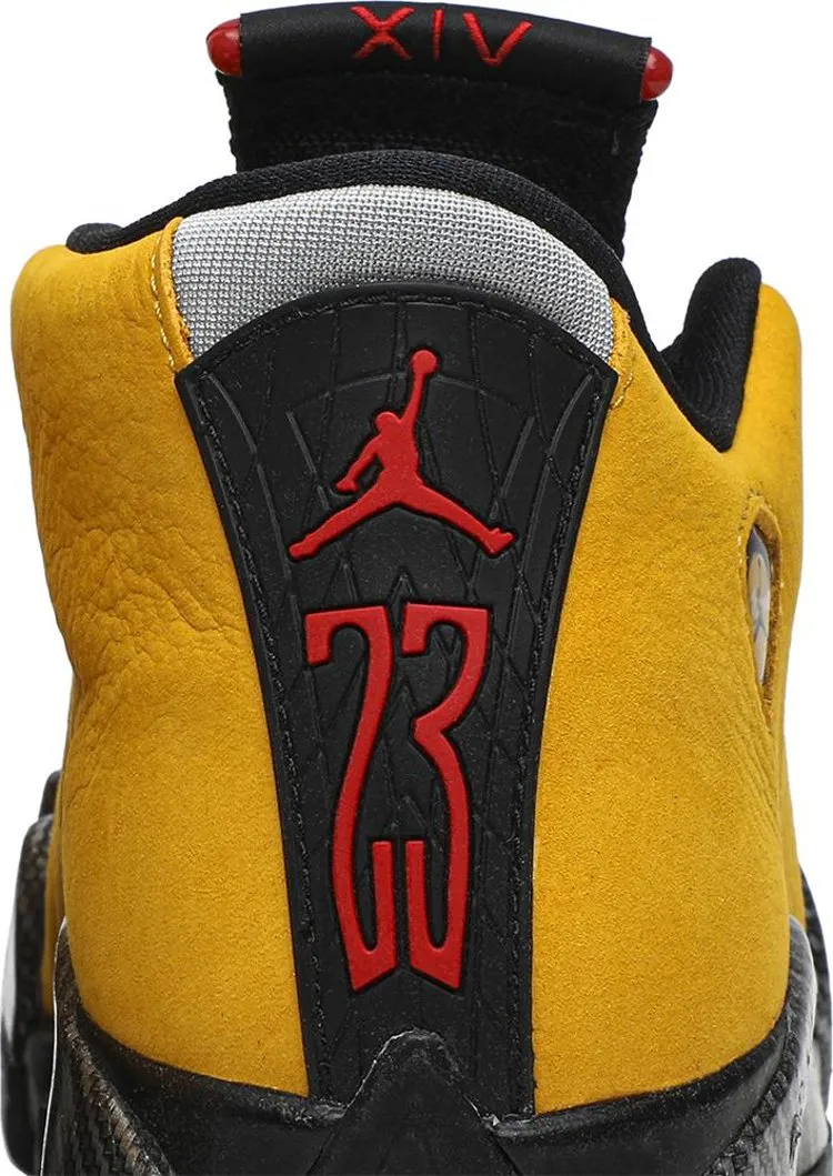 Air Jordan 14 Retro GS Reverse Ferrari Sneakers, Gold