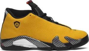 Air Jordan 14 Retro GS Reverse Ferrari Sneakers, Gold