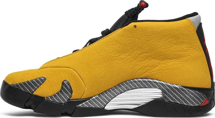 Air Jordan 14 Retro GS Reverse Ferrari Sneakers, Gold