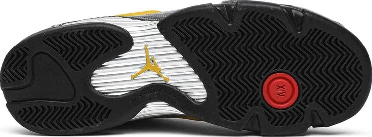 Air Jordan 14 Retro GS Reverse Ferrari Sneakers, Gold