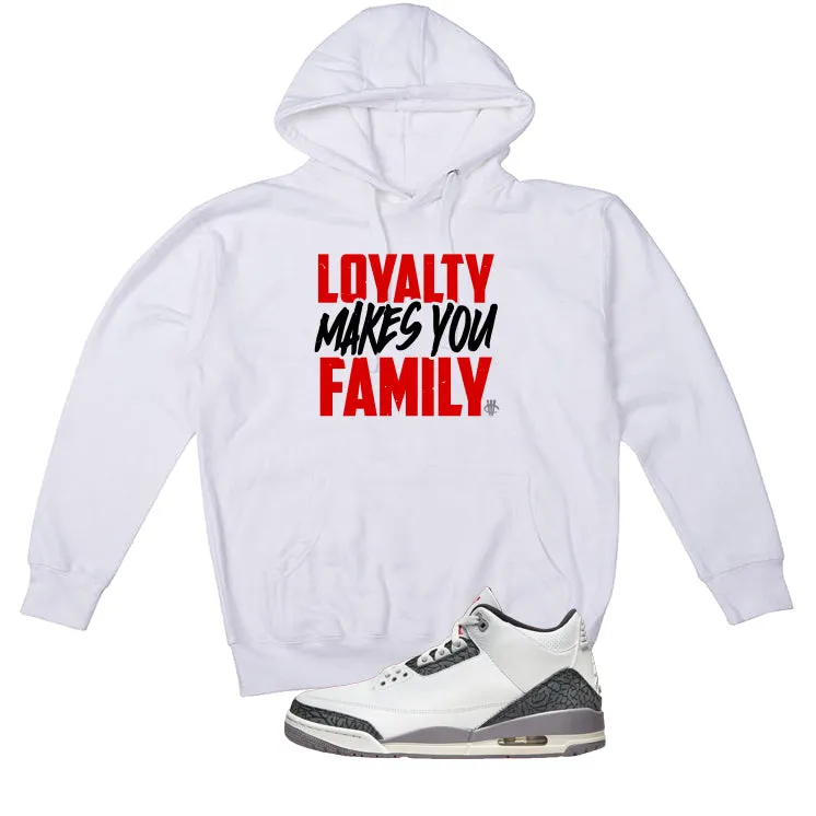 Air Jordan 3 Cement Grey White T-Shirt (Loyalty)| illcurrency