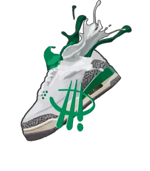 Air Jordan 3 “Lucky Green” | ILLCURRENCY Black T-Shirt (SPLASH)