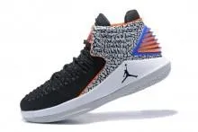 Air Jordan 32 Black Elephant Print/Blue-Orange Basketball Shoes