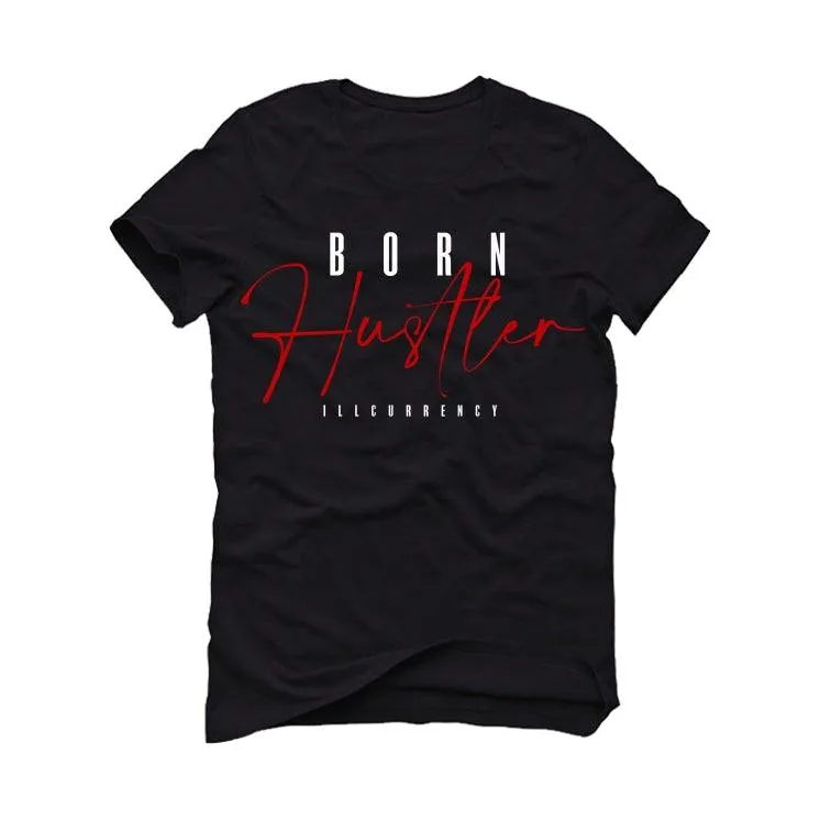 Air Jordan 4 “Red Thunder” Black T-Shirt (Born Hustler)