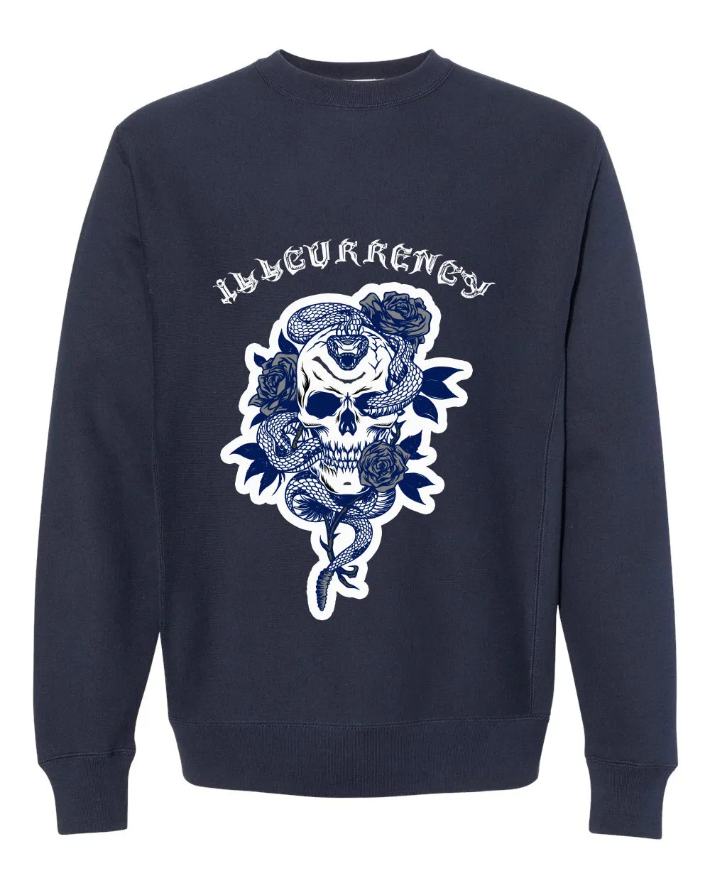 Air Jordan 5 “Georgetown” | illcurrency Navy Blue T-Shirt (Skeleton Rose)