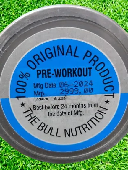 Ak Muscle Pre Workout Supplement (250g, 30 Servings) The Bull Nutrition Hard Core Pre-Workout, Watermelon Flavour, Explosive Energy