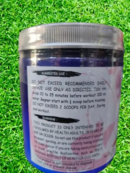 Ak Muscle Pre Workout Supplement (250g, 30 Servings) The Bull Nutrition Hard Core Pre-Workout, Watermelon Flavour, Explosive Energy