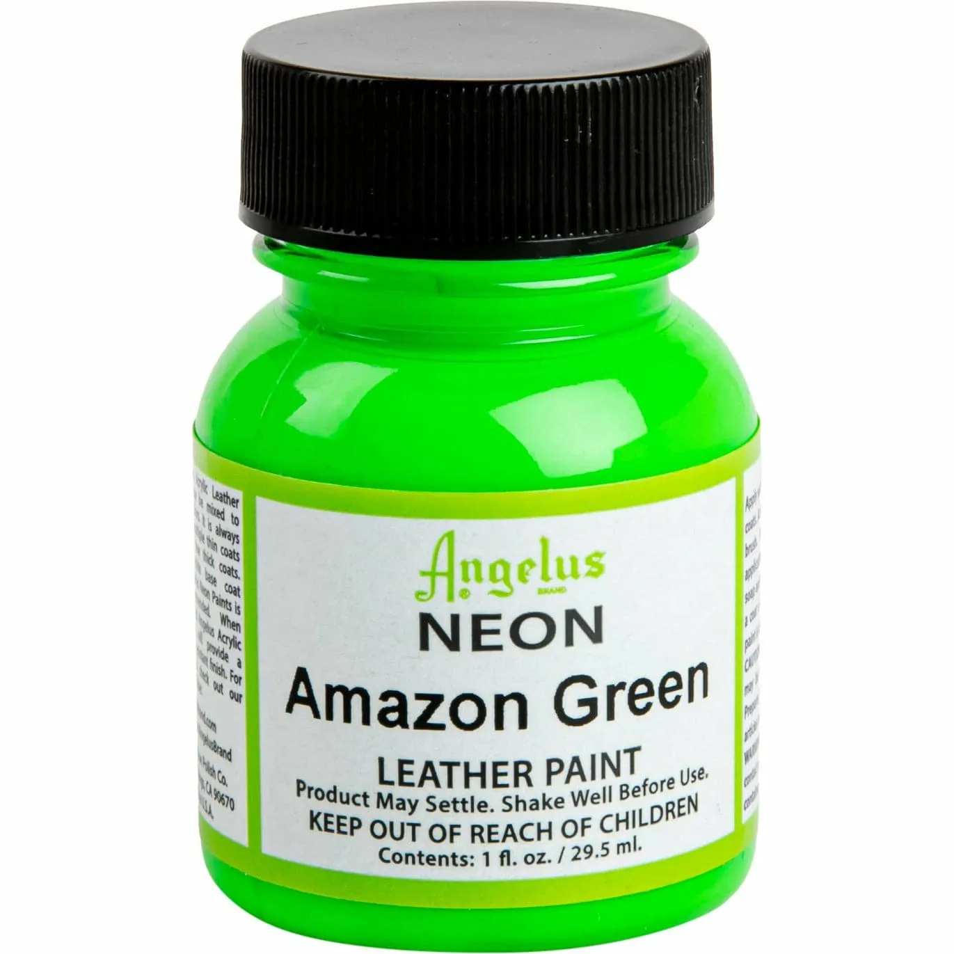 Angelus Neon Acrylic Paint Amazon Green 29Ml Use On Leather, Vinyl Or Fabric