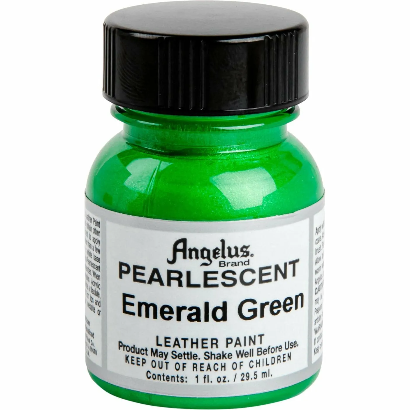 Angelus Pearlescent Acrylic Paint Emerald Green #457 29Ml Use On Leather, Vinyl Or Fabric