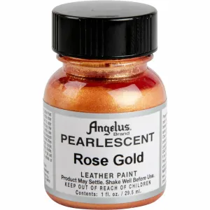 Angelus Pearlescent Acrylic Paint Rose Gold #456 29Ml Use On Leather, Vinyl Or Fabric