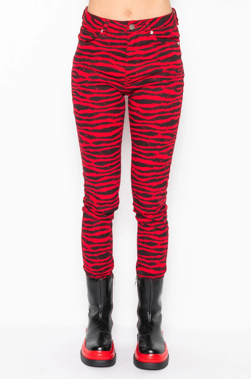 ANIMAL INSTINCT HIGH RISE SKINNY PANT