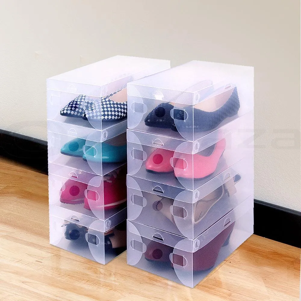 Artiss Set of 20 Clear Shoe Box Foldable Transparent Shoe Storage Stackable Case