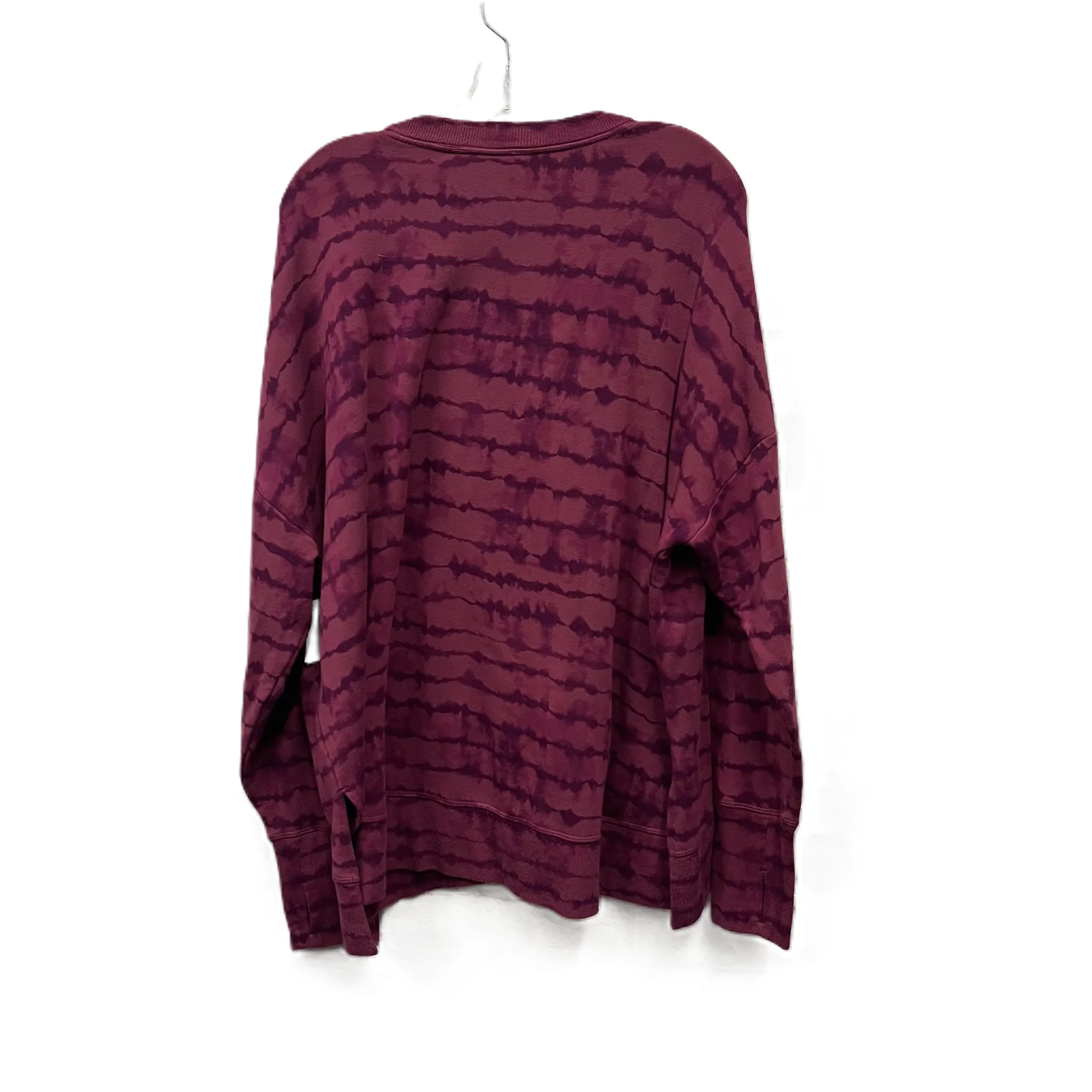 Athletic Top Long Sleeve Crewneck By Athleta In Purple, Size: 2x