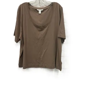 Athletic Top Short Sleeve By Athleta In Brown, Size: 2x