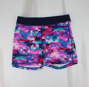 ATHLETIC WORKS FLORAL WORKOUT SHORTS LADIES LARGE EUC