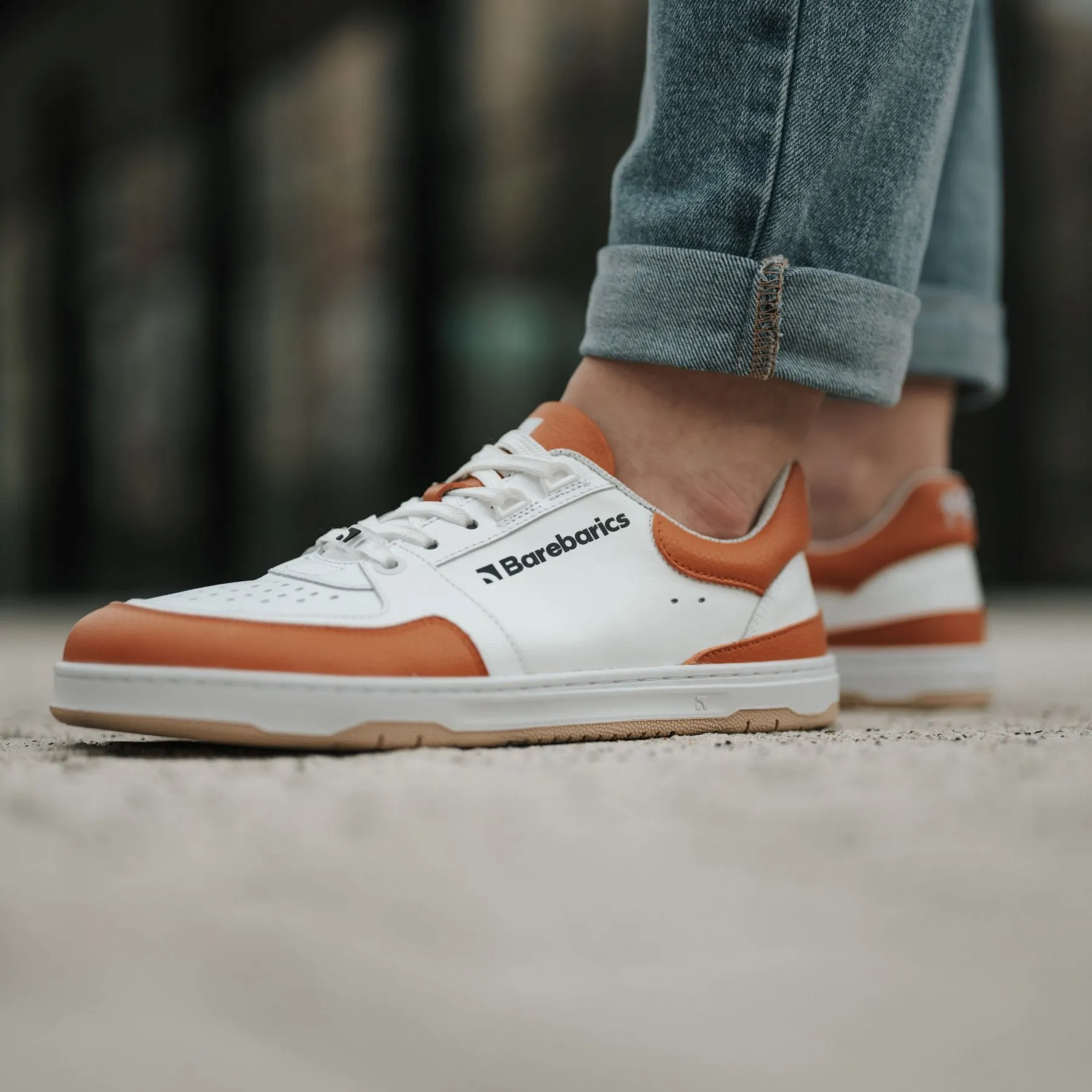 Barefoot Sneakers Barebarics Wave - White & Orange