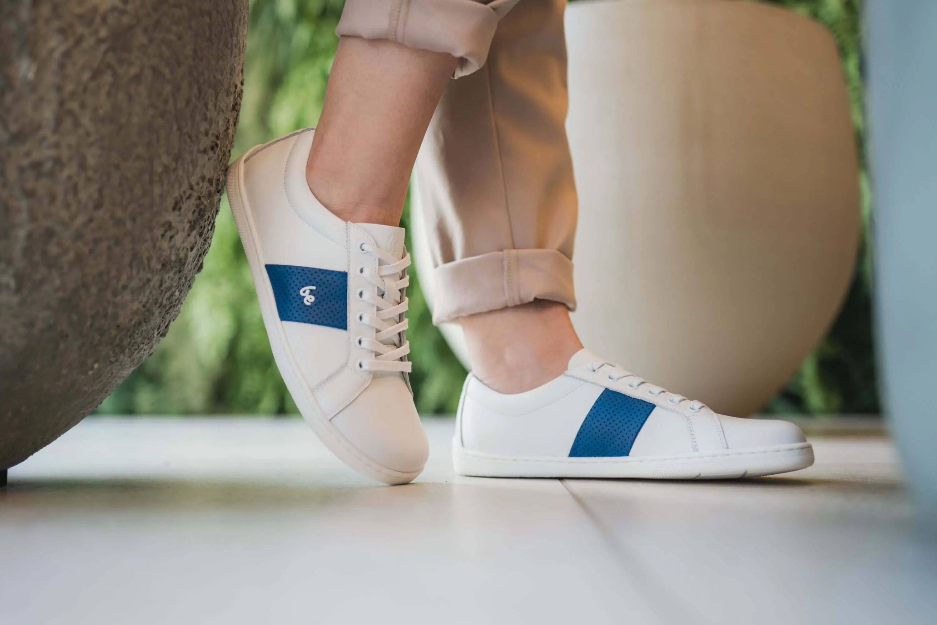 Barefoot Sneakers Be Lenka Elite - White & Dark Blue