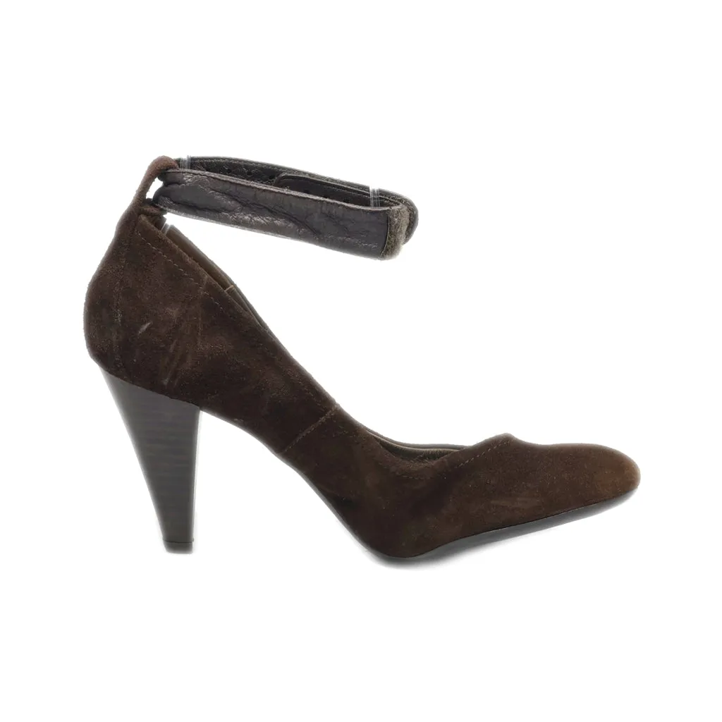 Bata High-Heel Shoes Suede Brown Colour For Women