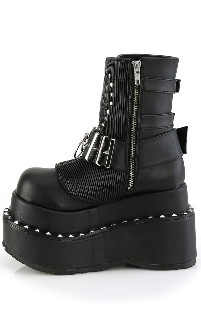 BEAR-150 Black Vegan Platform Boots